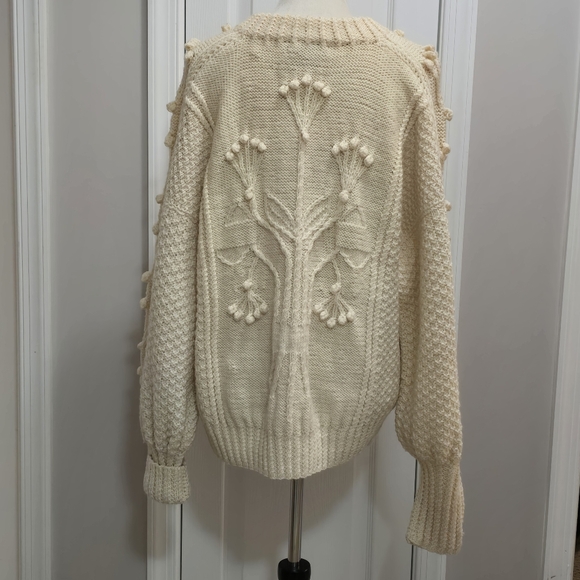 AVOCA Collection County Wicklow, IRELAND Handknit ARANSweater VINTAGE L/XL - Picture 2 of 10